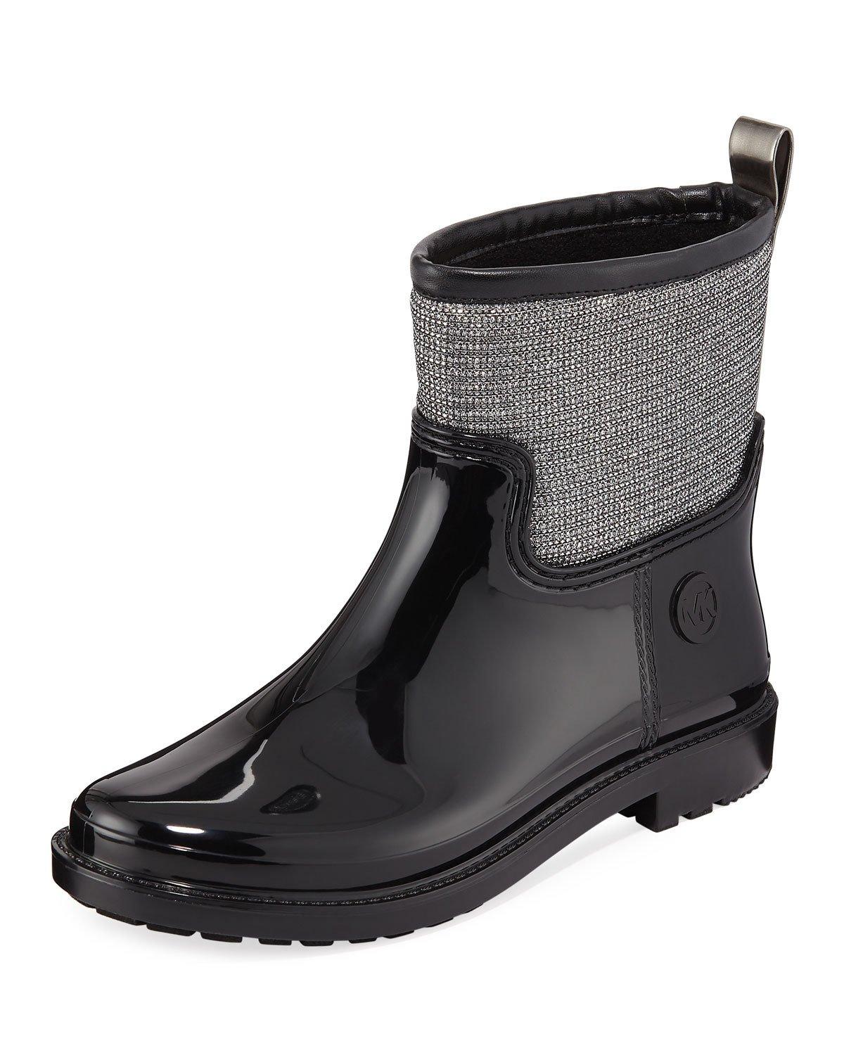 michael kors rain boots silver