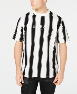 guess t shirt striped mens