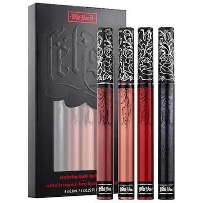 KAT VON D FETISH EVERLASTING LIQUID LIPSTICK SET 4 X 0.08 OZ/ 2.3 ML