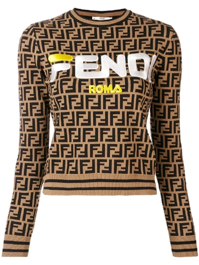 Fendi Roma Jumper Fendi Roma Jumper Brown