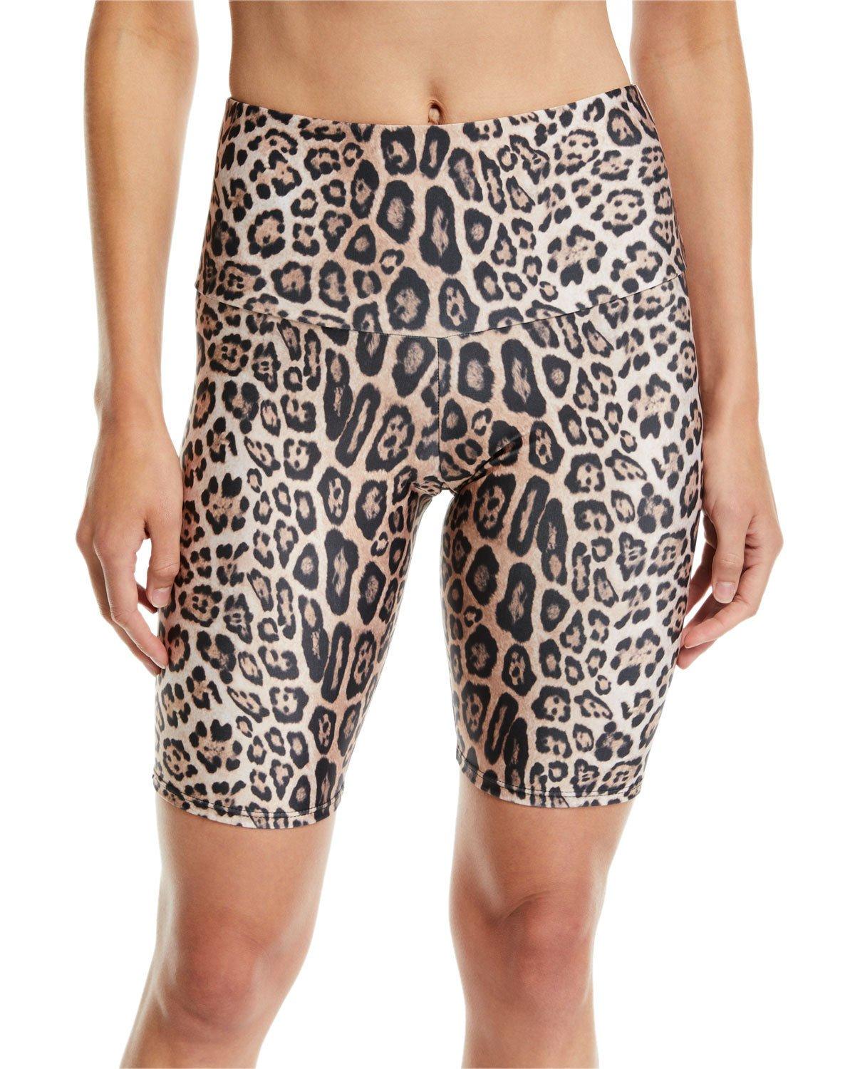 leopard active shorts