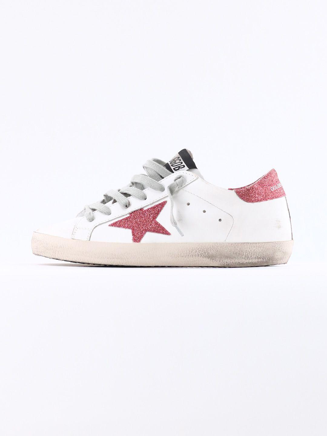 golden goose glitter pink star