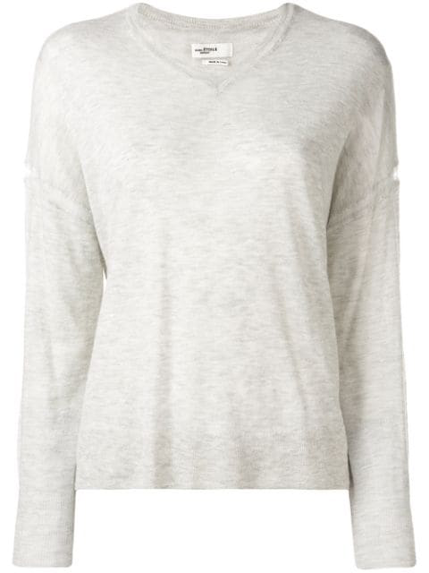 tiger Samlet forråde Shop Isabel Marant Étoile V-neck Loose Sweater In Grey