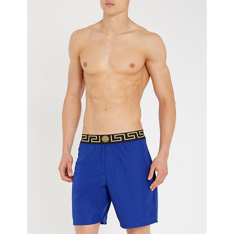 versace blue swim shorts