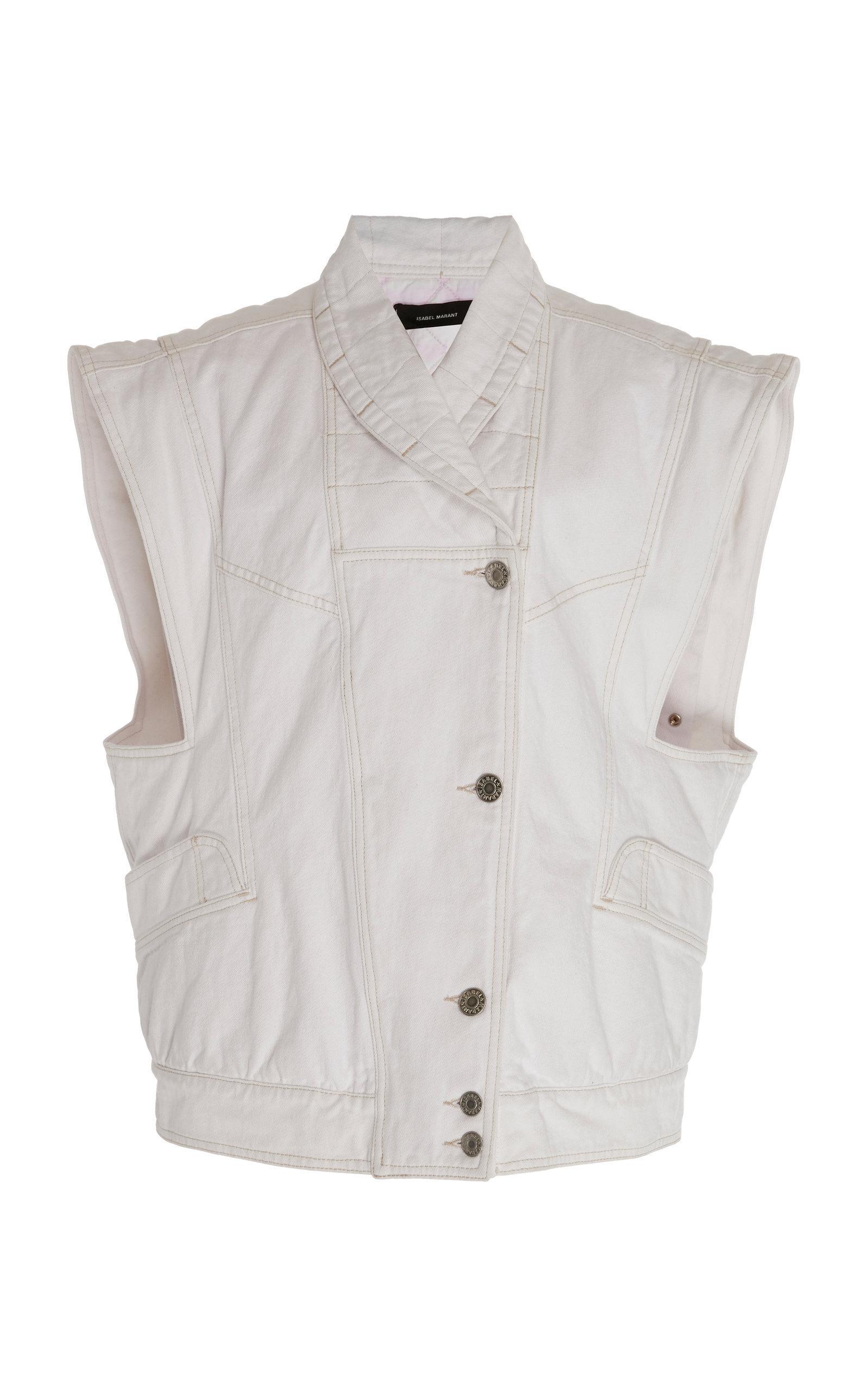 isabel marant white denim jacket