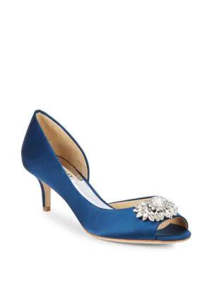 badgley mischka navy shoes