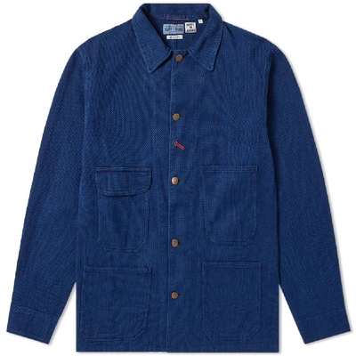 Blue Blue Japan Sashiko Railroad Worker Jacket