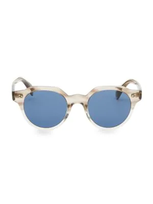 Shop Oliver Peoples Men's Irven 50mm Pantos Sunglasses In Military