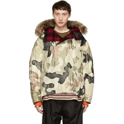 Woolrich John Rich And Bros Reversible Beige Griffin Edition Down