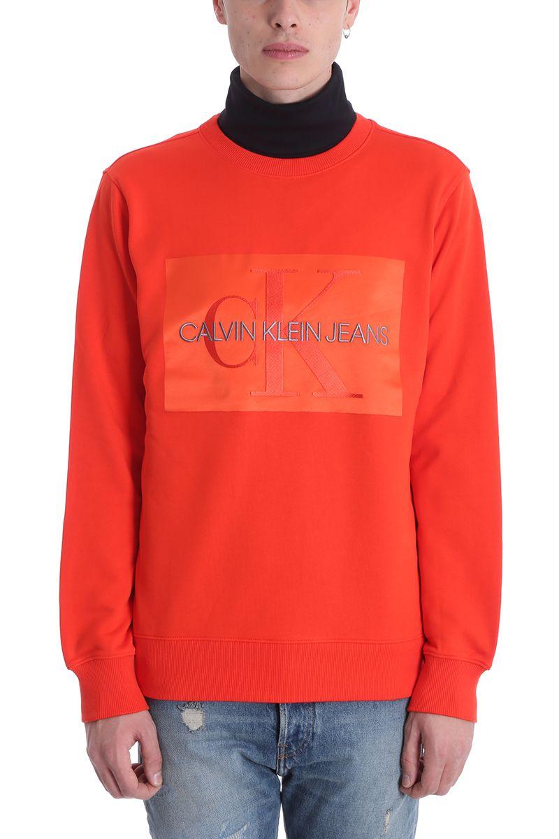 calvin klein orange sweater
