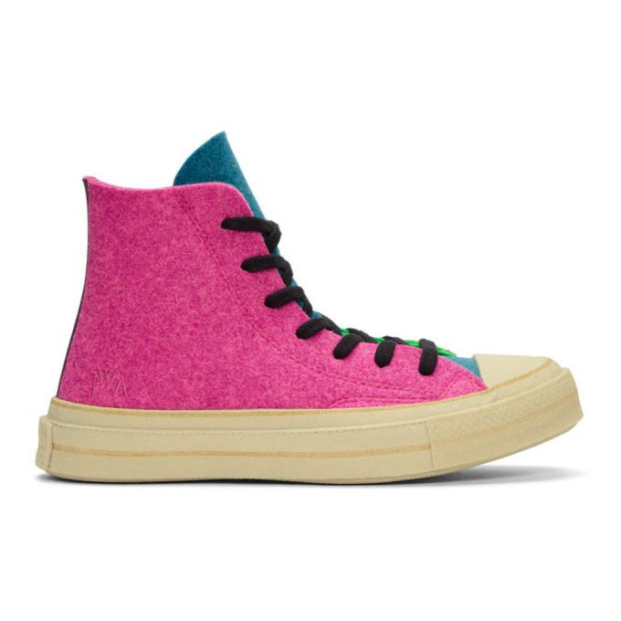 pink and green converse