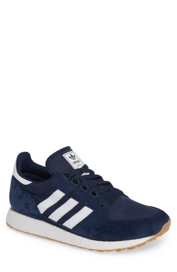 adidas originals forest grove suede and mesh sneakers