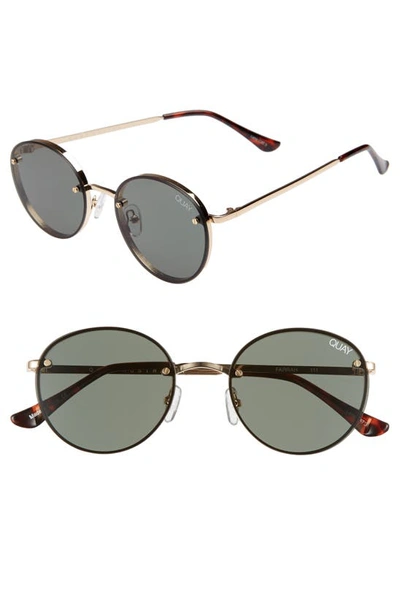 QUAY X ELLE FERGUSON FARRAH 53MM ROUND SUNGLASSES