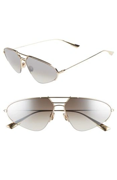 DIOR STELLAIRE 5 62MM OVERSIZE SUNGLASSES - GOLD/ GREY