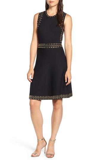 michael kors black and gold dress