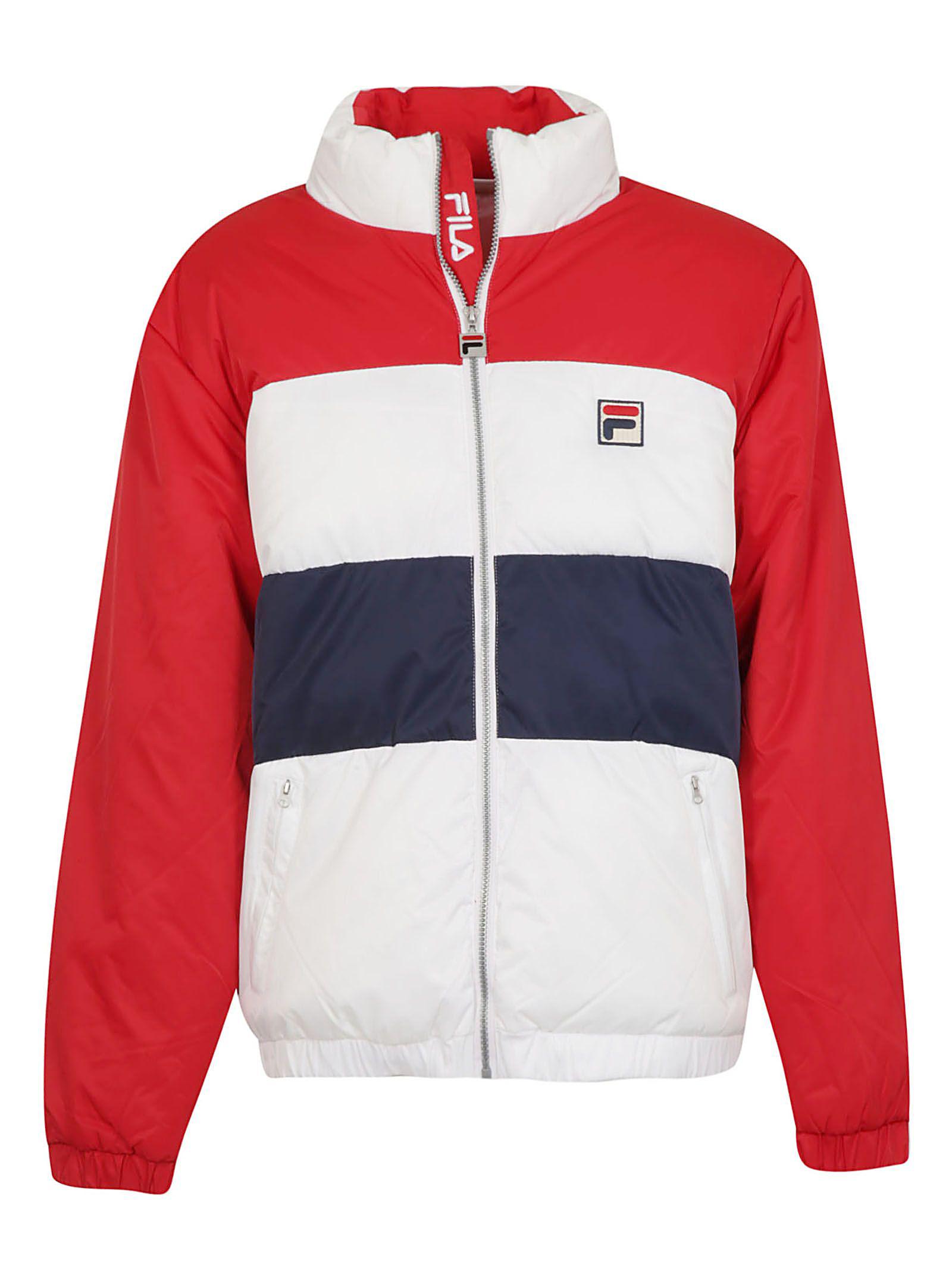 fila padded jacket with buckle fastening and chest logo