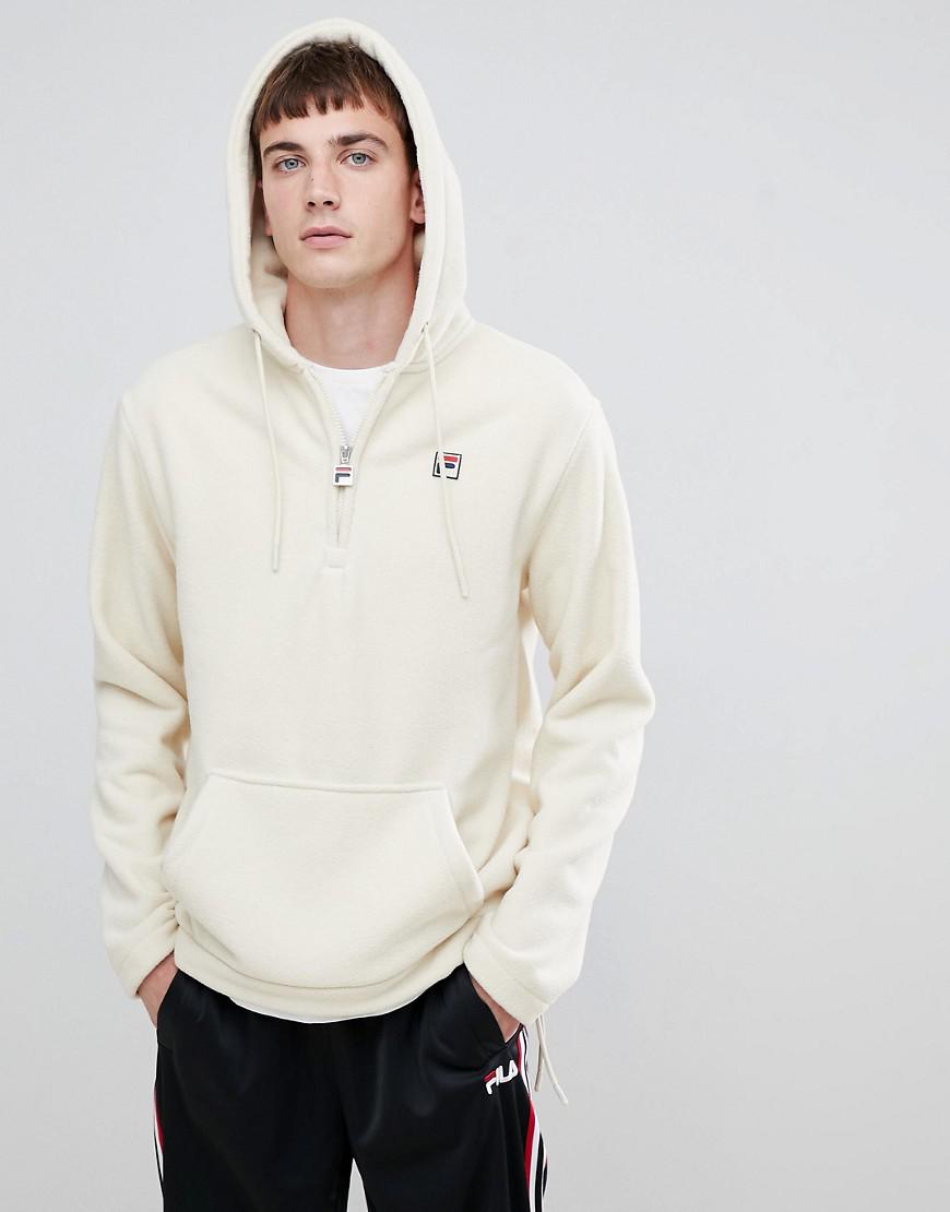 fila white line hoodie