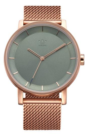 adidas district milanese bracelet watch 40mm