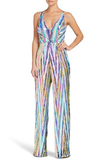 charlie sequin jumpsuit dress the population