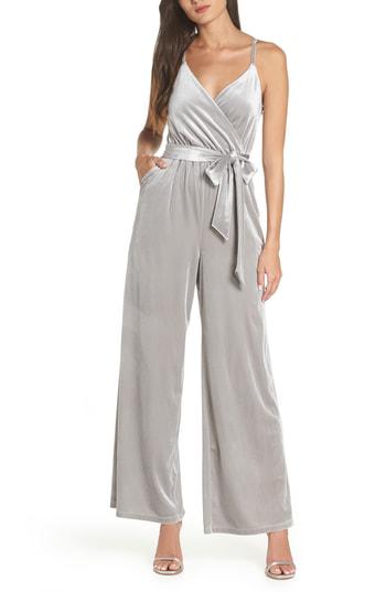 silver velvet jumpsuit