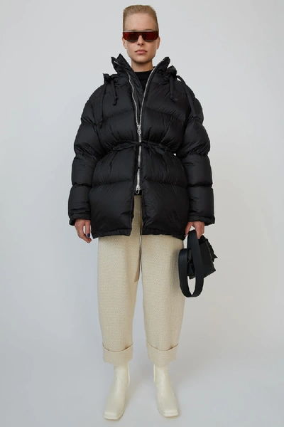 ACNE STUDIOS Hooded down jacket Black