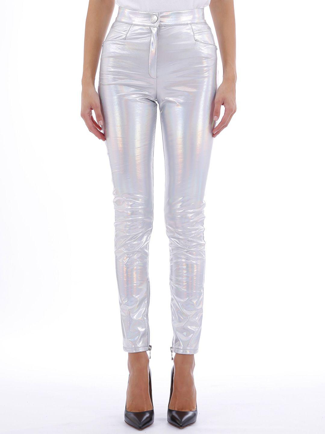 balmain holographic pants