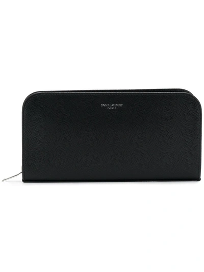 SAINT LAURENT LOGO-STAMP WALLET