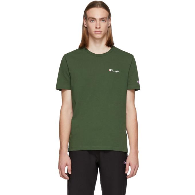 champion shirt olive green