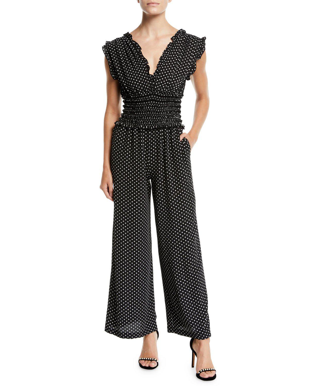 max studio polka dot jumpsuit