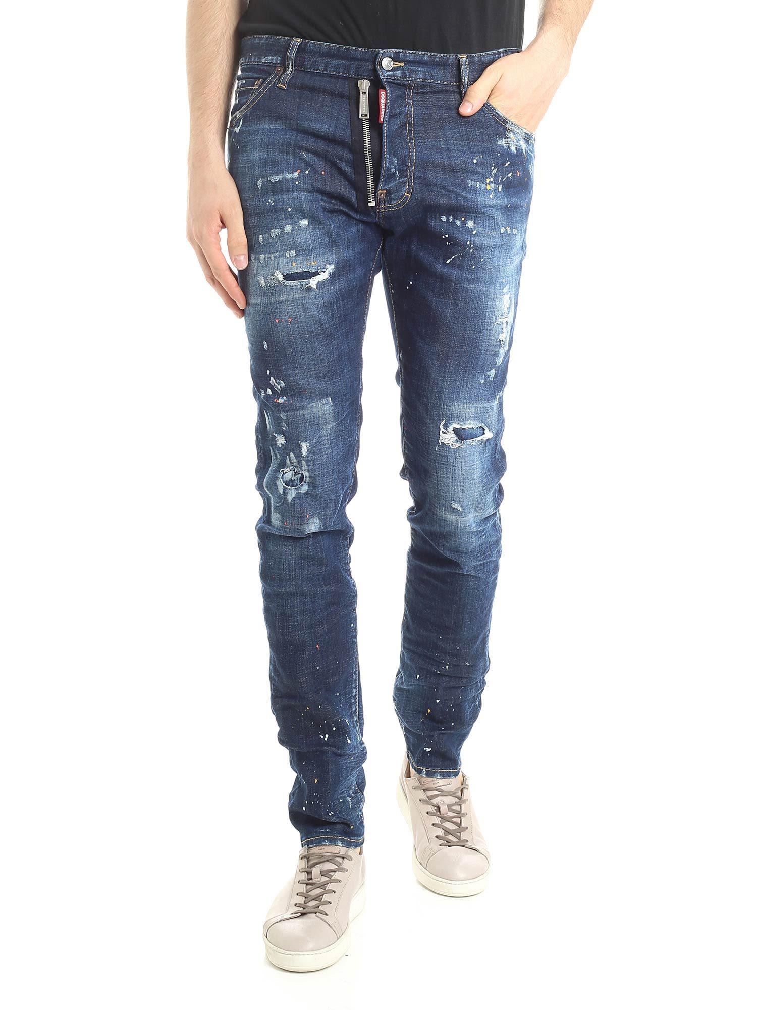 dsquared jeans zip