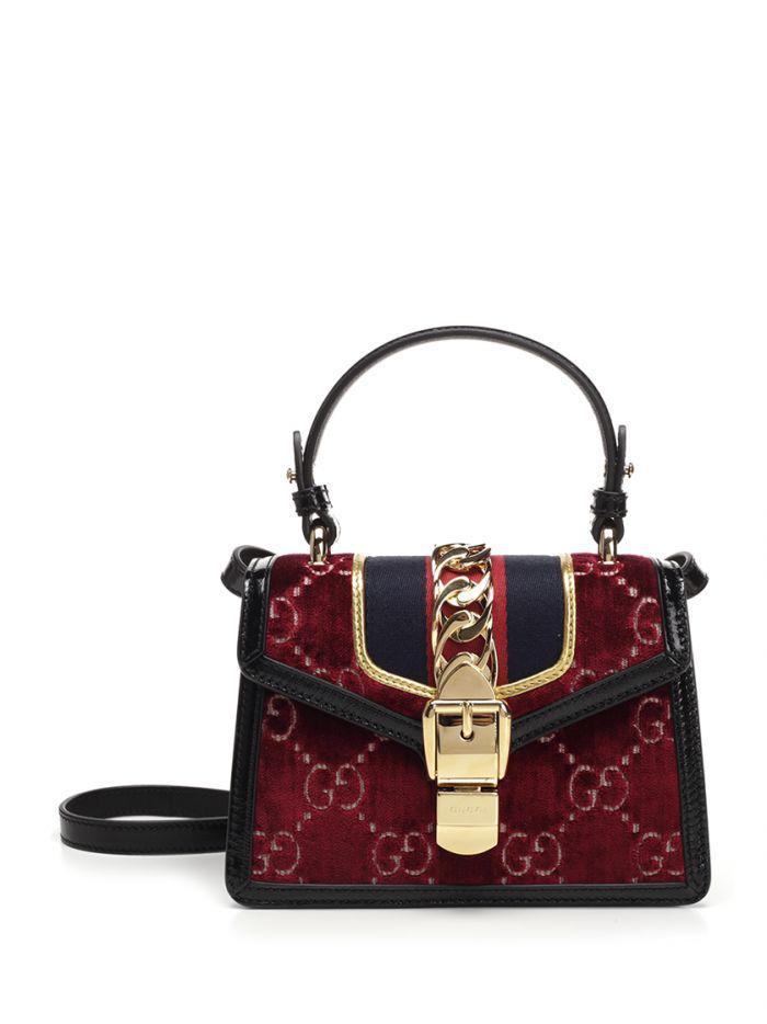 gucci sylvie mini velvet