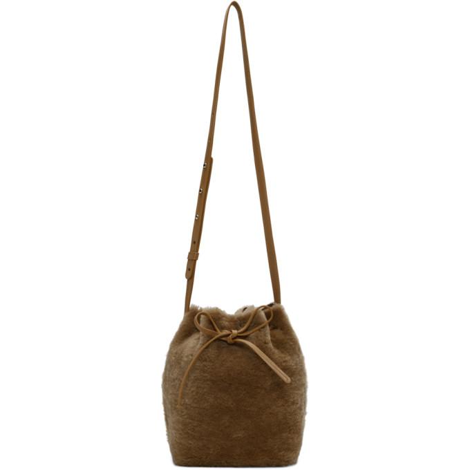 mansur gavriel shearling bucket bag