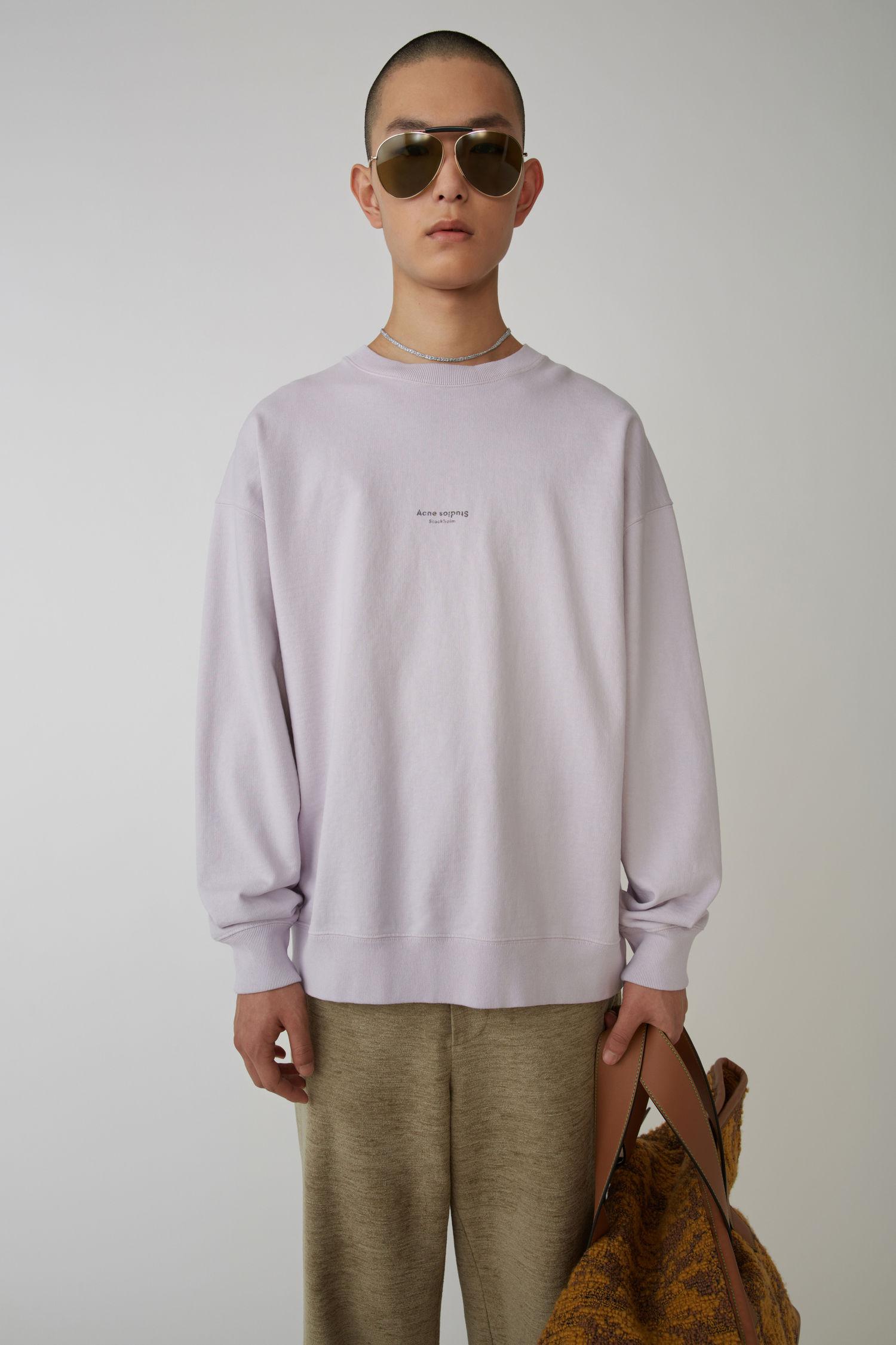 light purple crewneck sweatshirt