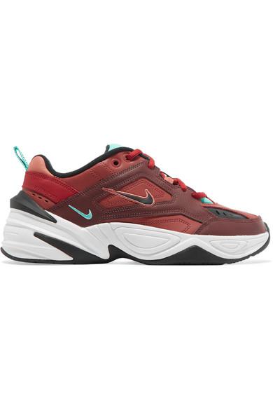 m2k tekno leather and mesh sneakers