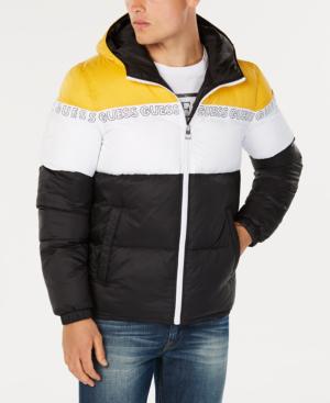 guess yellow puffer jacket