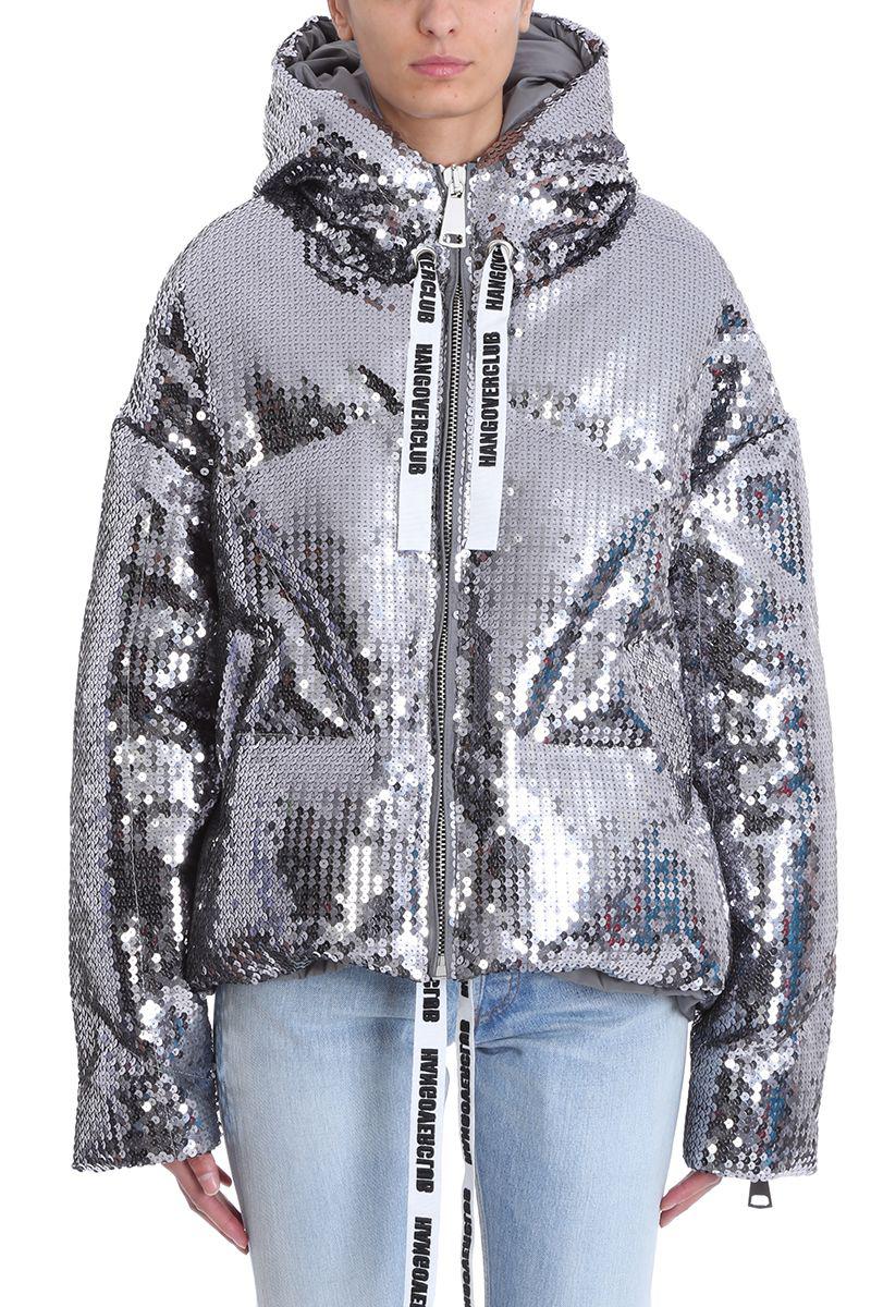 sequin puffer jacket