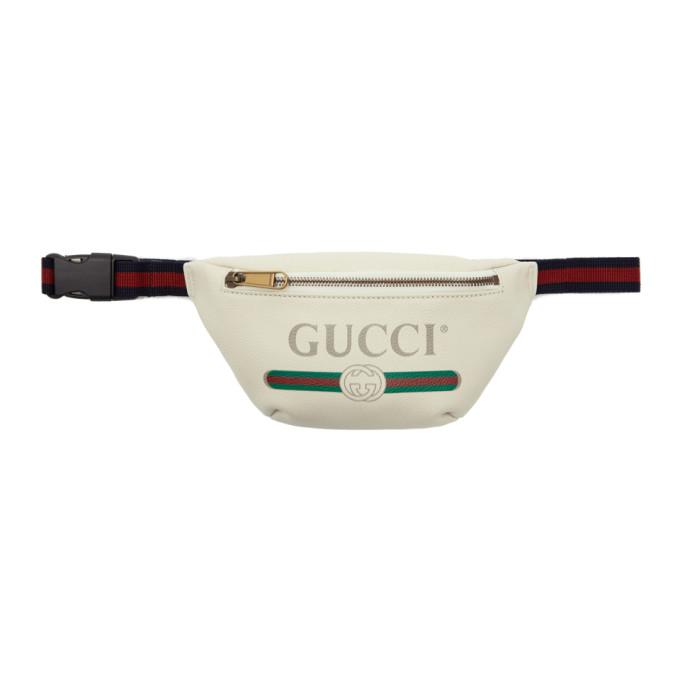gucci white small logo belt bag