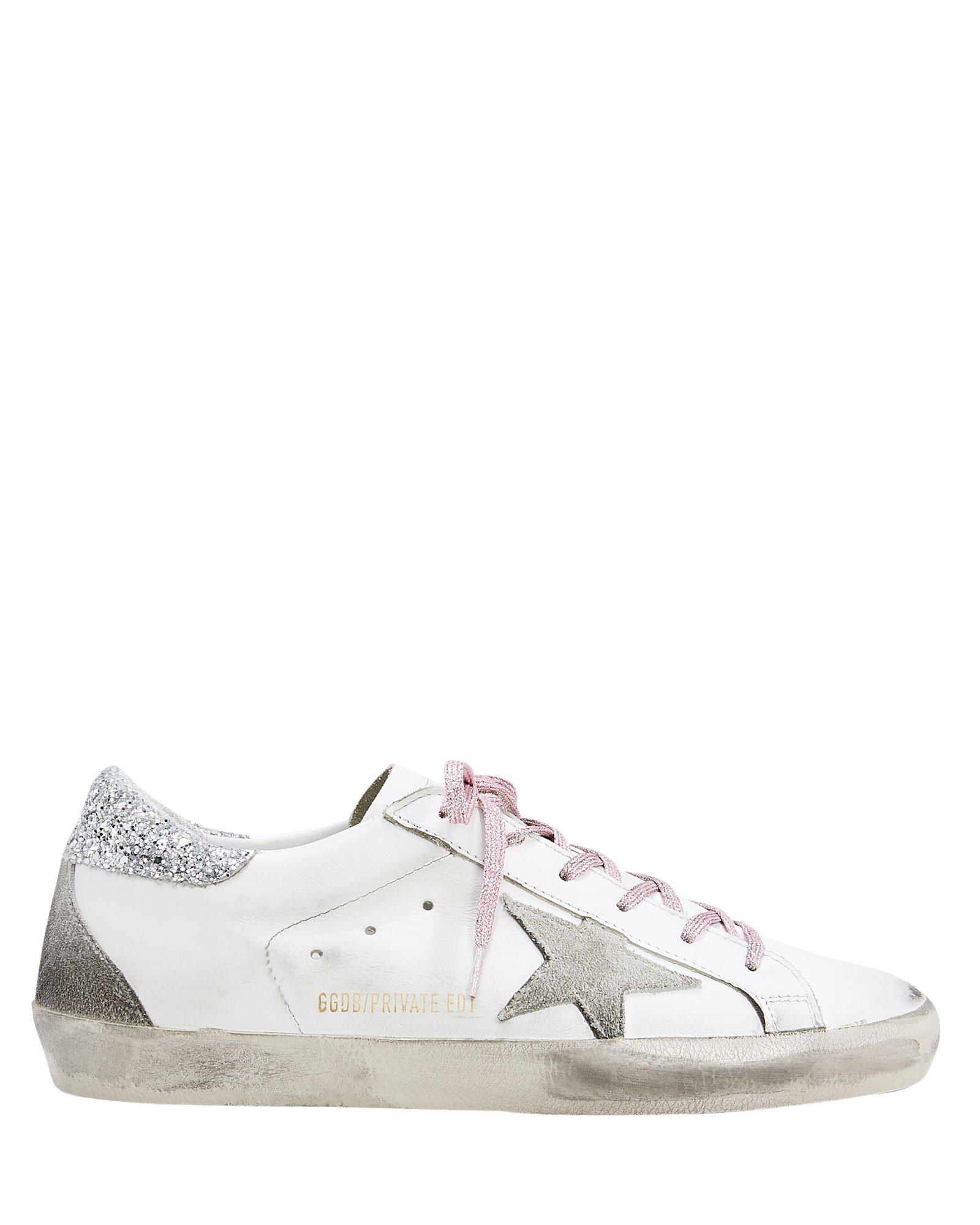 golden goose pink glitter sneakers