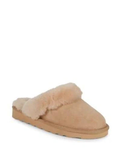 Shop Australia Luxe Collective Dyed Shearling Closed Mule Slippers