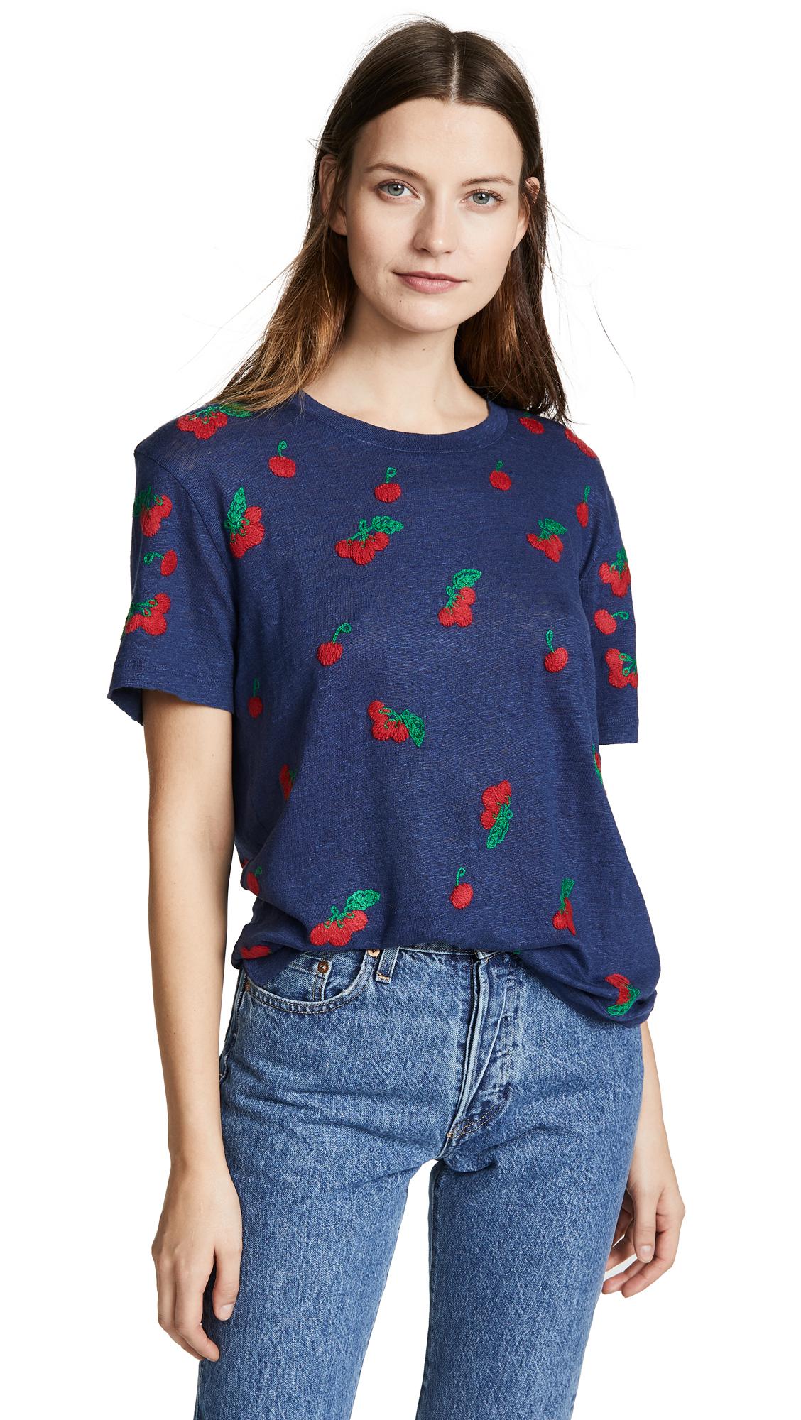 Shop Banner Day Cherries Tee In Navy