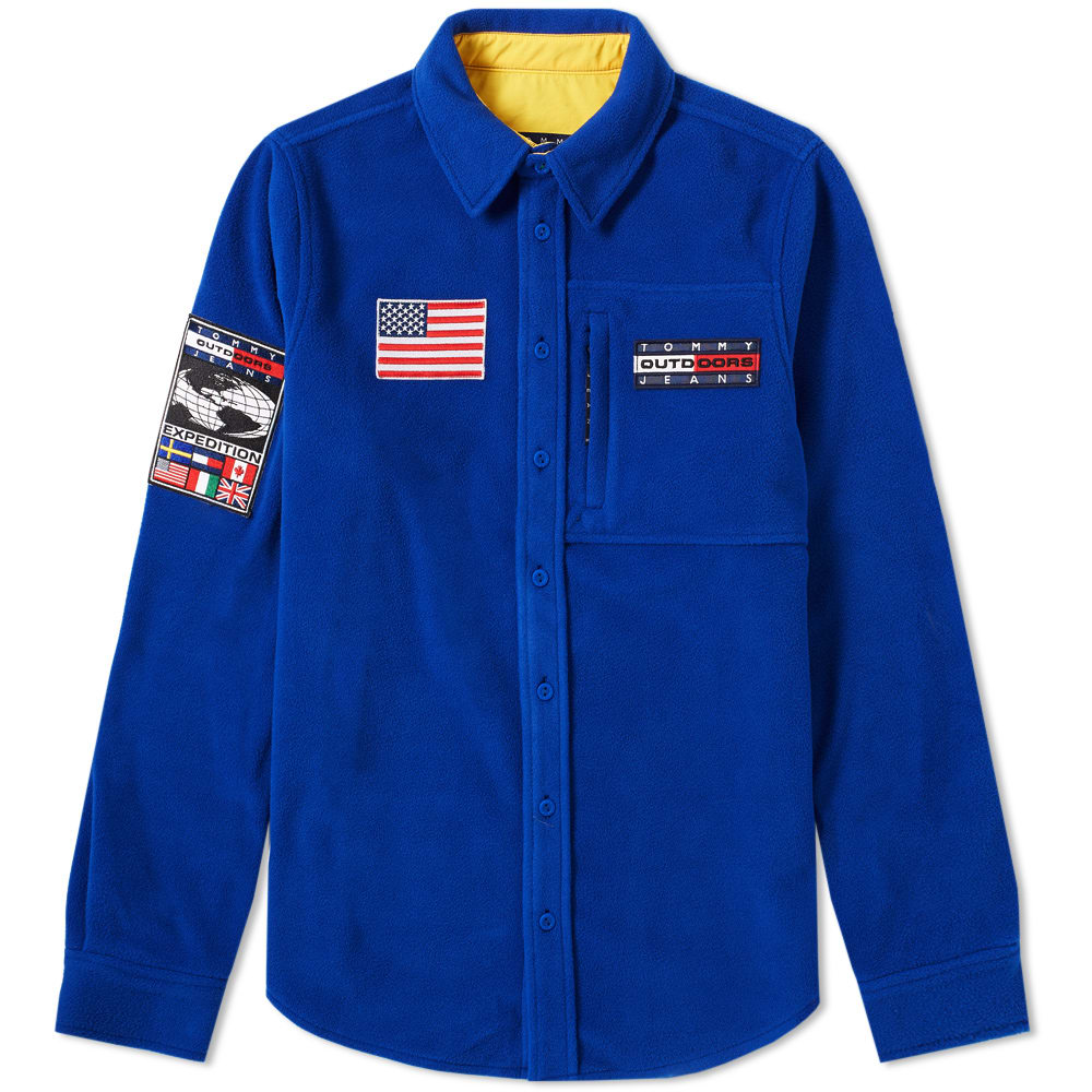 tommy jeans outdoors fleece shirt