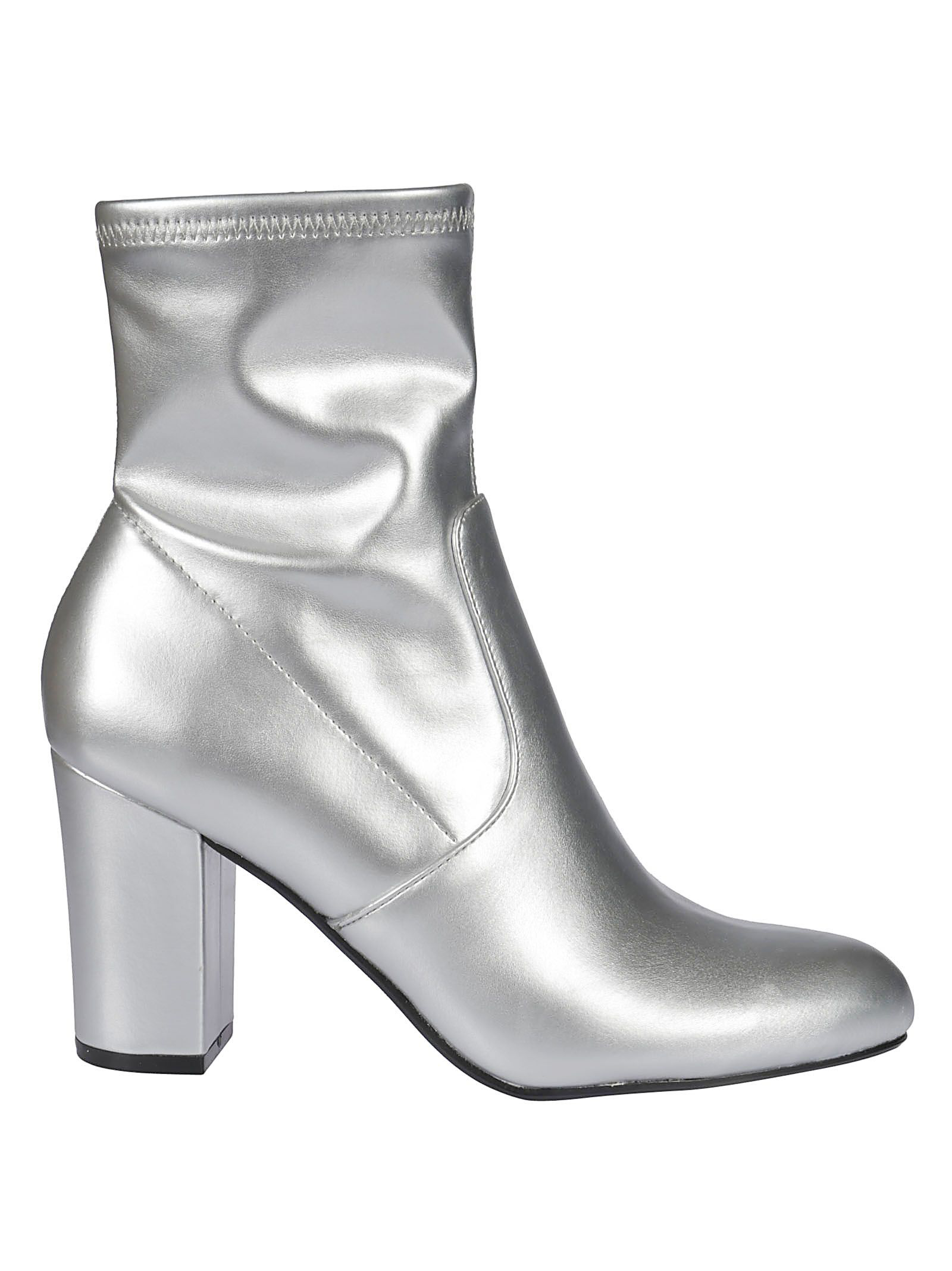 steve madden silver ankle boots