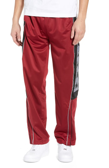 warm up pants with snap sides