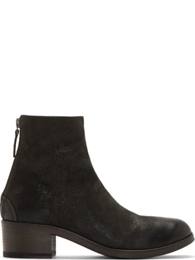 MARSÈLL Black Leather Horse Resin Boot