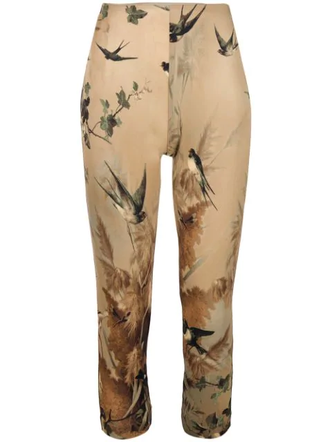 beige cropped leggings