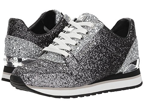 michael kors black glitter trainers