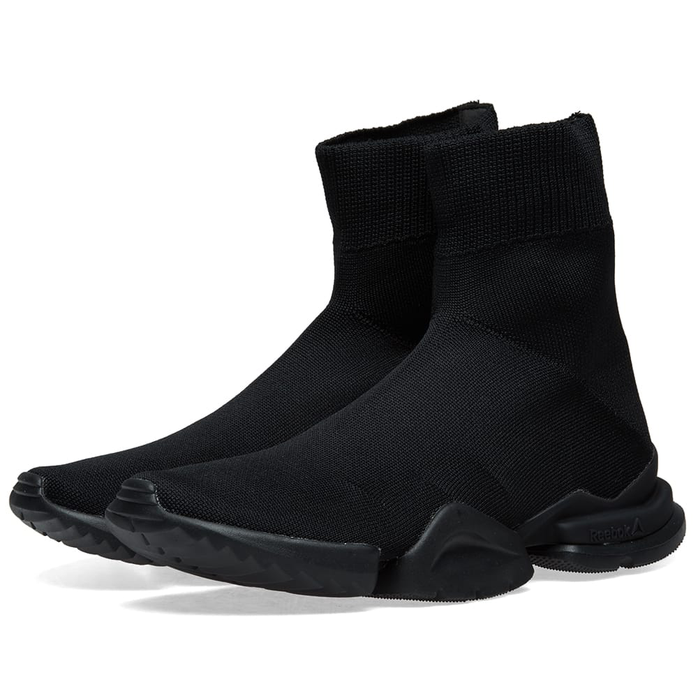 reebok sock run black