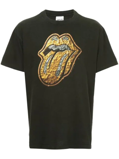 FAKE ALPHA VINTAGE FAKE ALPHA VINTAGE ROLLING STONES PRINT T-SHIRT - BLACK