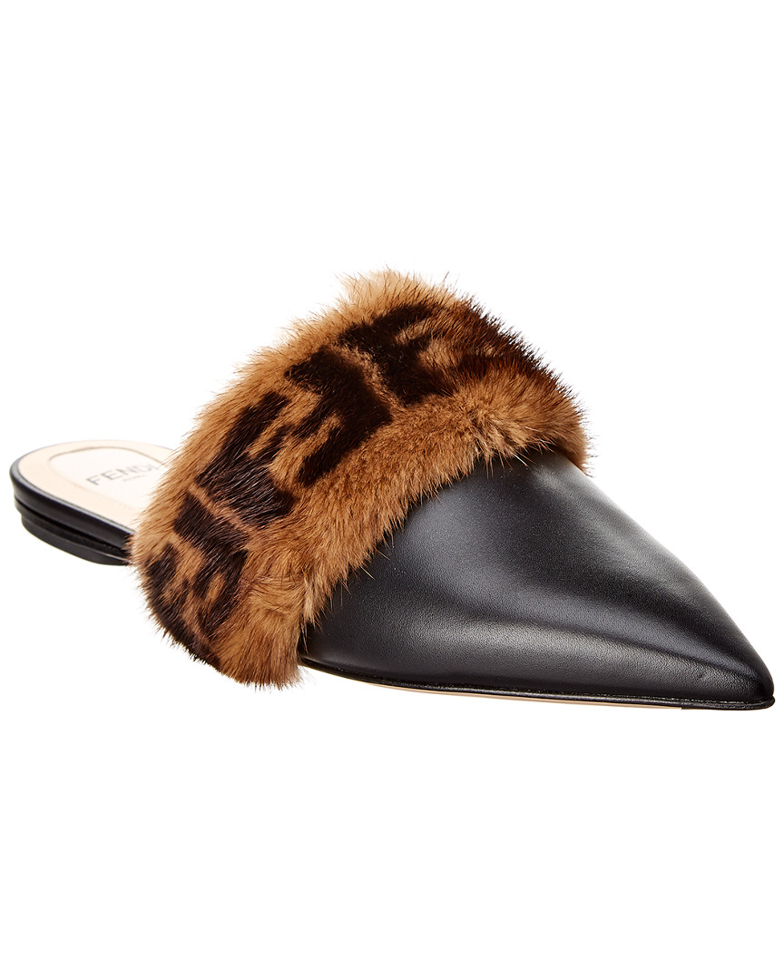 fendi fur mules