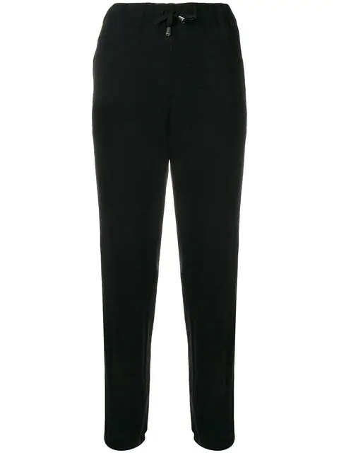 black high waisted track pants